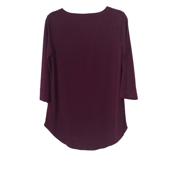 Ellen Tracy burgundy blouse - Picture 4 of 6